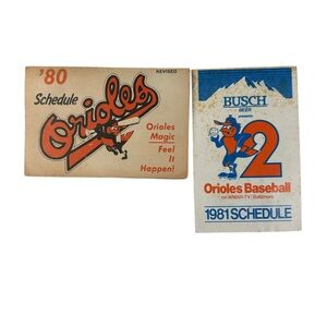 1980-1981 Baltimore Orioles pocket schedule Orioles Magic Feel It Happen!